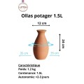 Triple Ollas Potager 1,5 L à Enterrer – Cône à planter offert – Économisez jusqu’à 70 % d’eau