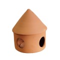 Mangeoire artisanale pour oiseaux en poterie