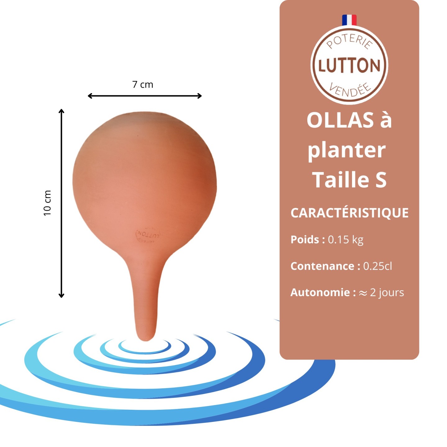Duo d'Ollas à Planter - Arrosage Autonome et Écologique pour Plantes en Pots
