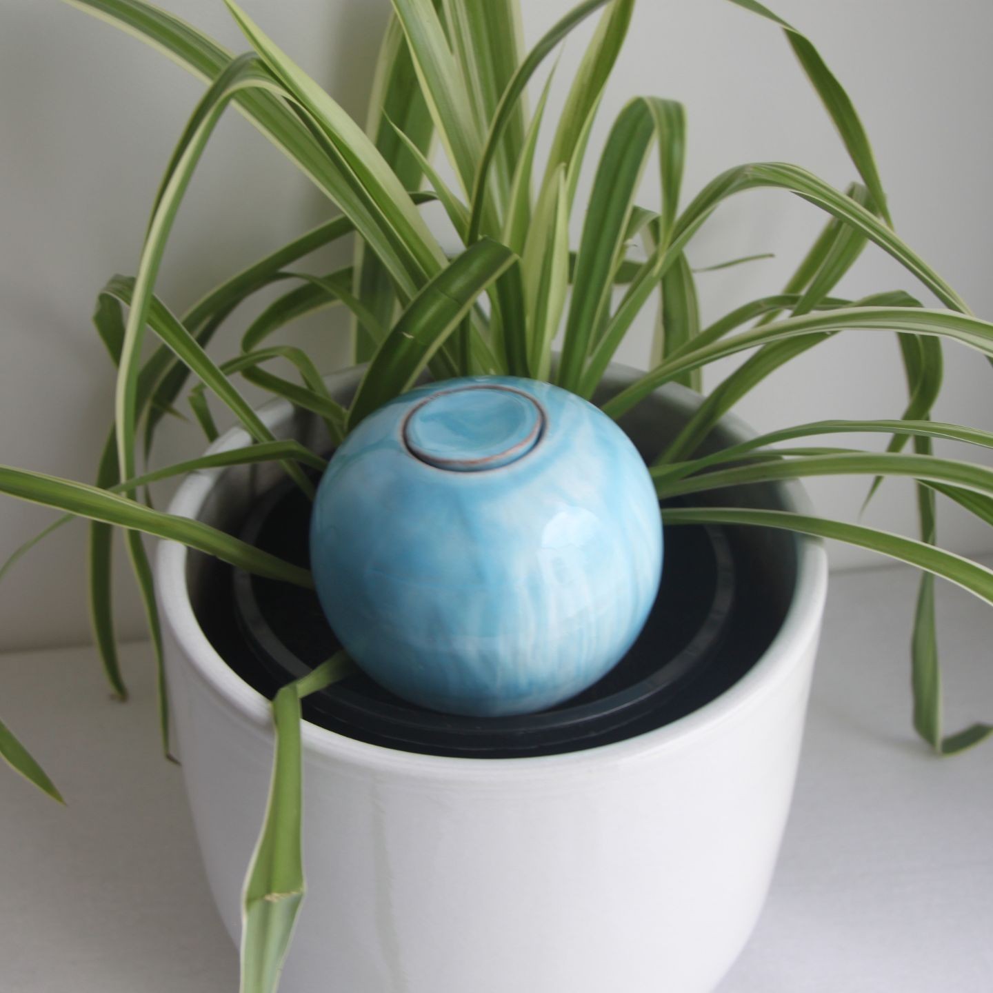 Ollas à Planter Marbrée- Diffuseur d'eau autonome-Fabrication artisnales