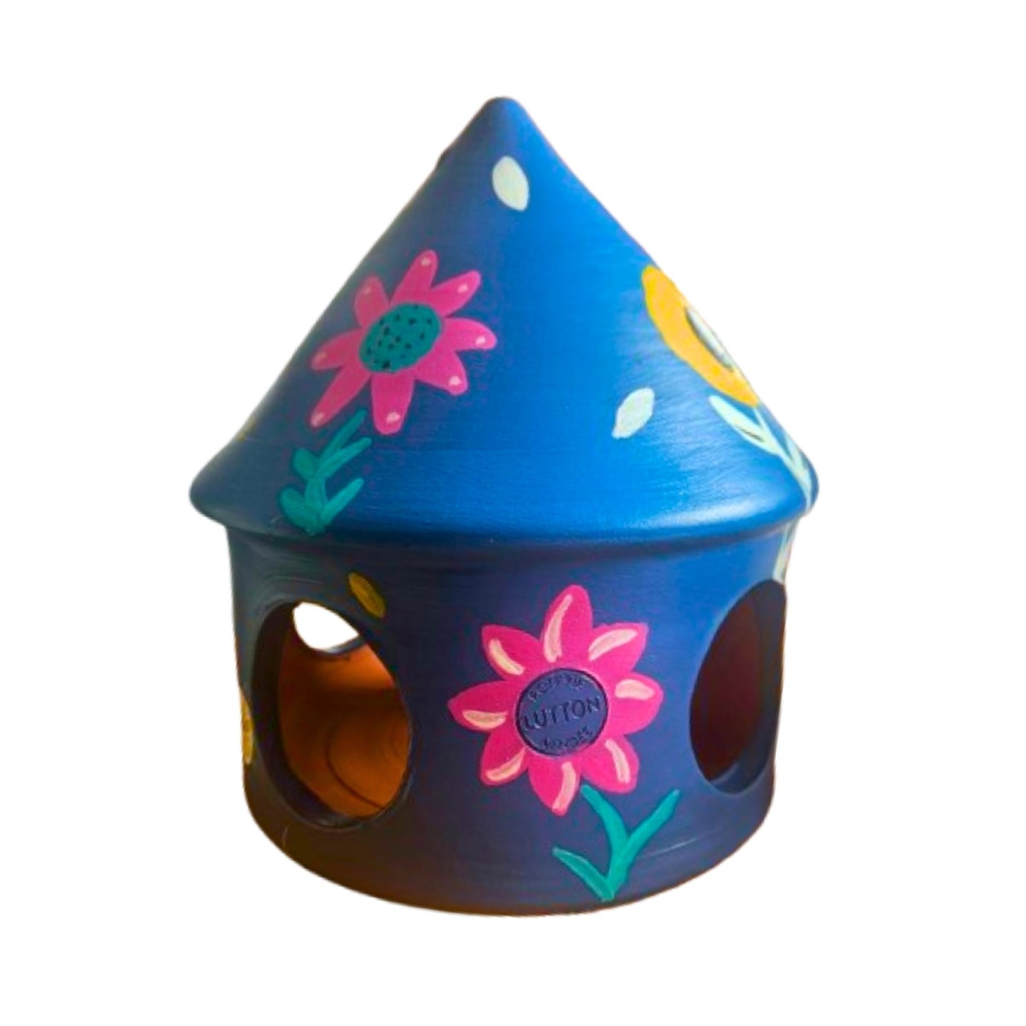 Mangeoire artisanale pour oiseaux en poterie