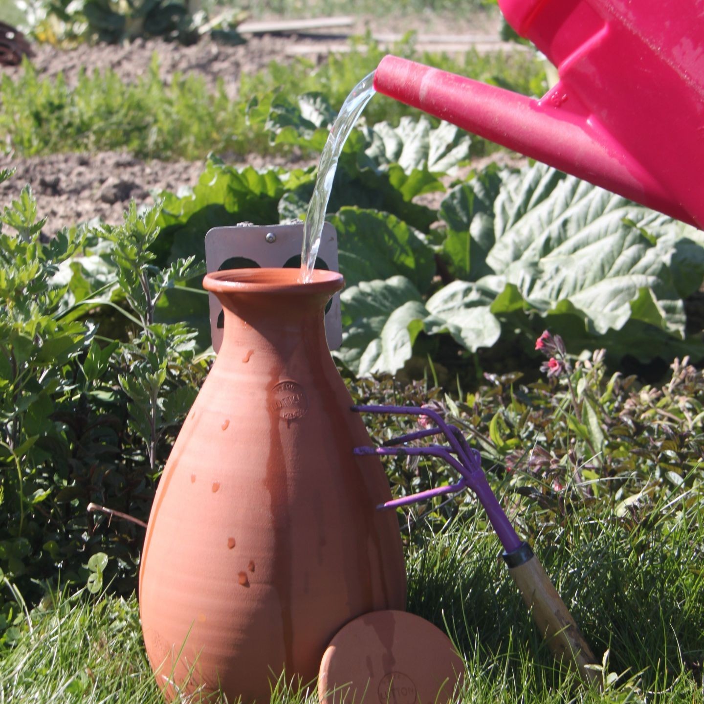 Triple Ollas Potager 1,5 L à Enterrer – Cône à planter offert – Économisez jusqu’à 70 % d’eau