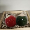 Coffret de 2 boules de Noël en céramique artisanales française – Atelier Lutton