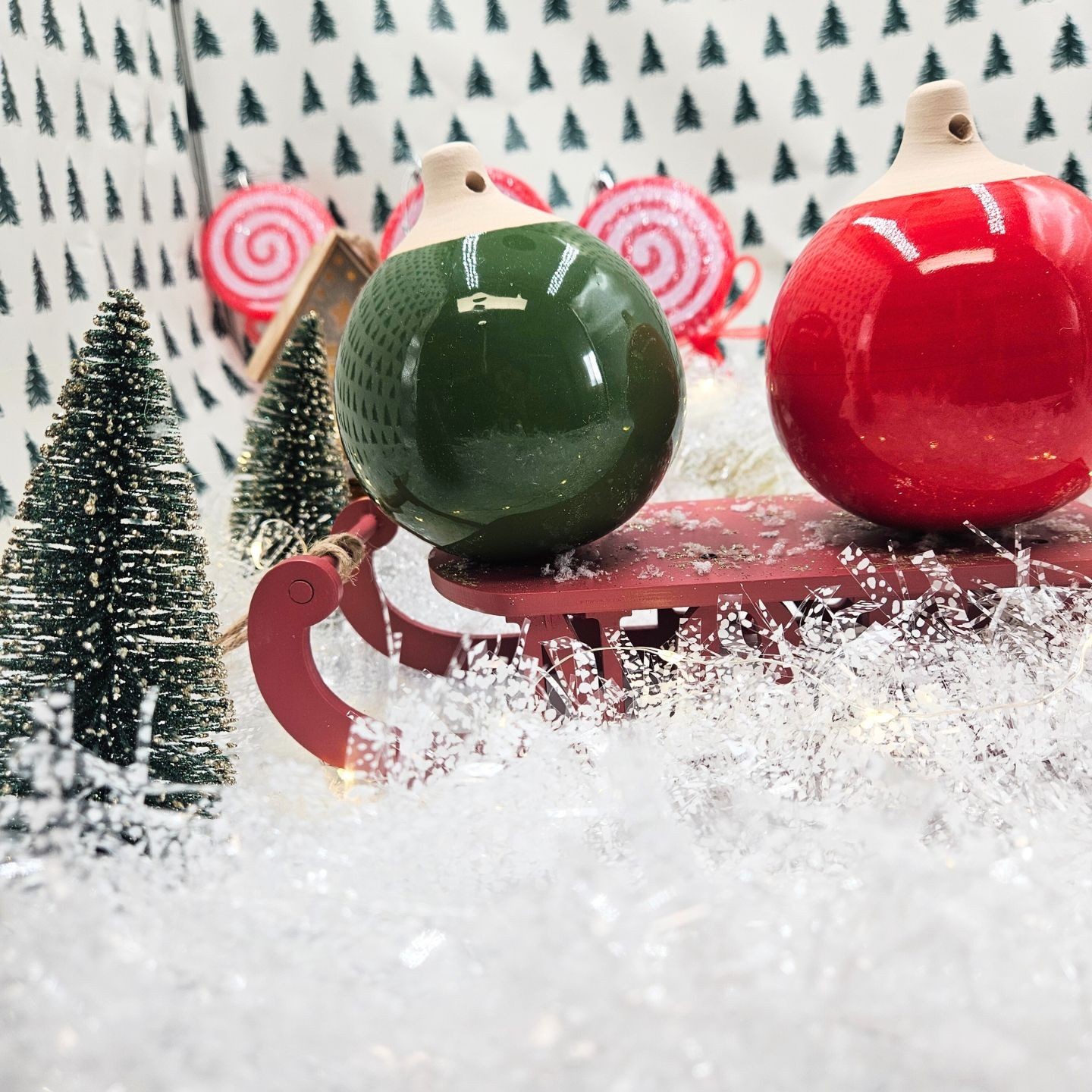 Boule de Noël en Céramique Artisanale – Fait Main en France | Atelier Lutton