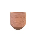 Pot Tradition à Rayures en Terre Cuite | Fabrication Française | Poterie Lutton