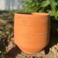 Pot Tradition à Rayures en Terre Cuite | Fabrication Française | Poterie Lutton