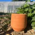 Pot Tradition à Rayures en Terre Cuite | Fabrication Française | Poterie Lutton