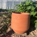 Pot Tradition à Rayures en Terre Cuite | Fabrication Française | Poterie Lutton