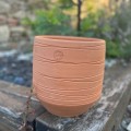 Pot Tradition à Rayures en Terre Cuite | Fabrication Française | Poterie Lutton