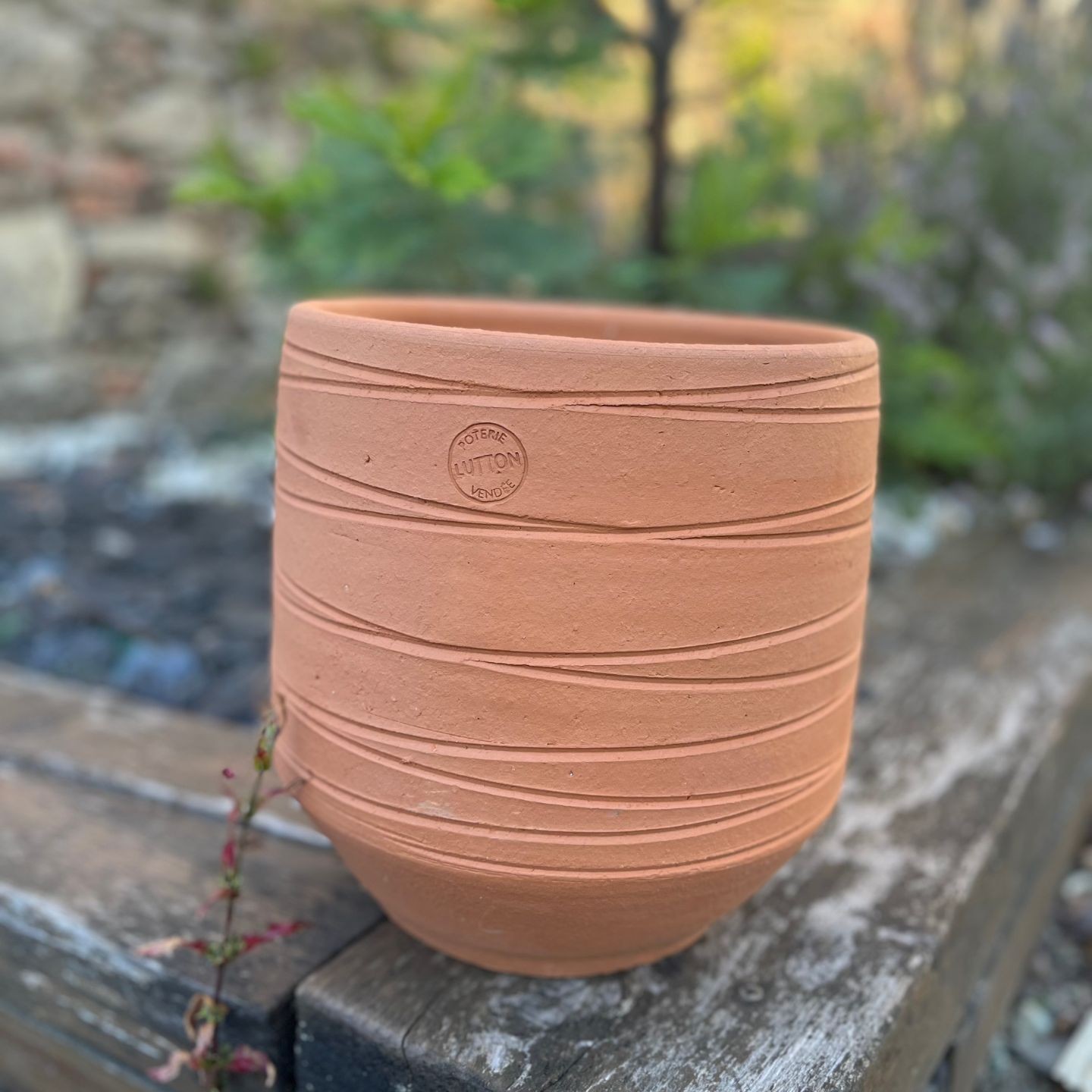 Pot Tradition à Rayures en Terre Cuite | Fabrication Française | Poterie Lutton